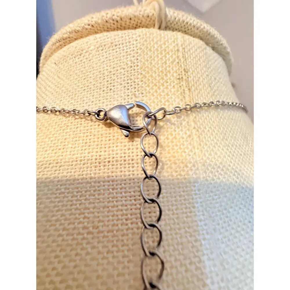 Vintage Brunel Silver Tone Knot Necklace 18”+2”